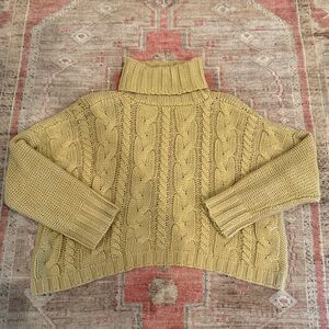 Love Tree Gold Turtleneck Sweater